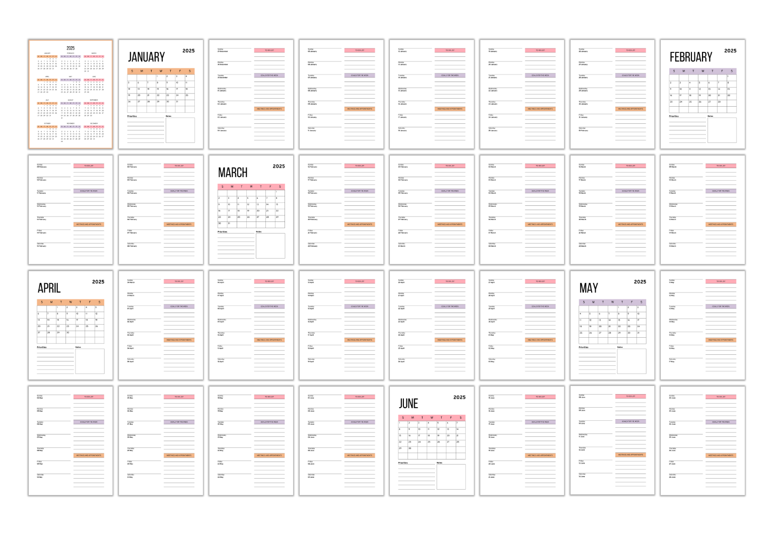 2026 Calendar Template (2026 to 2030 Calendar Planner Pages) - Image 3