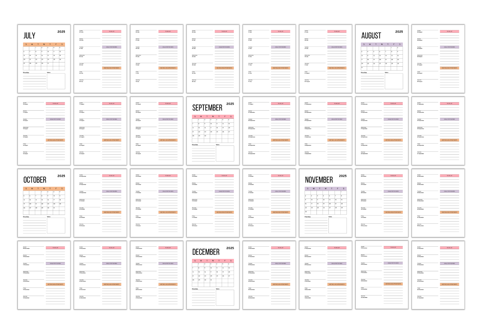 2026 Calendar Template (2026 to 2030 Calendar Planner Pages) - Image 2