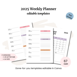 2025 Dated Weekly Planner