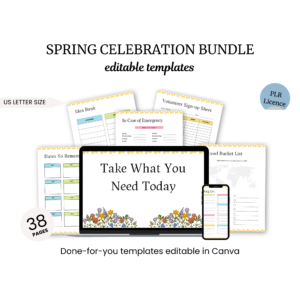 the spring celebration bundle includes a laptop, phone, and calendar