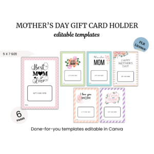 a mother's day gift card holder