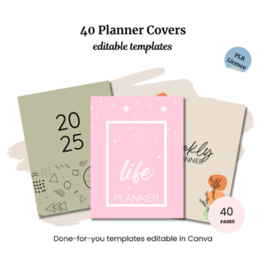 40 Journal & Planner Covers PLR