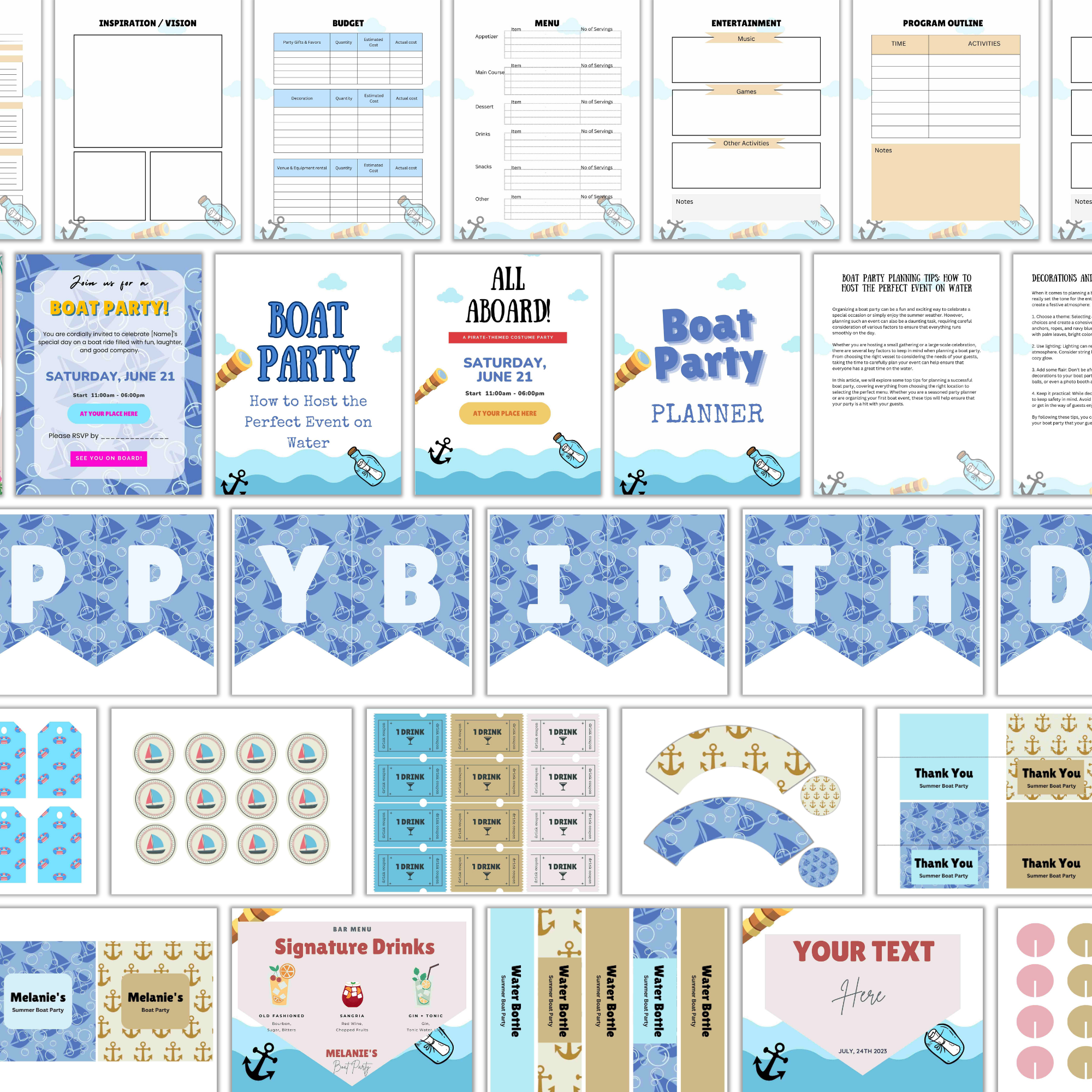 The Complete Boat Party Printable Pack - Image 7