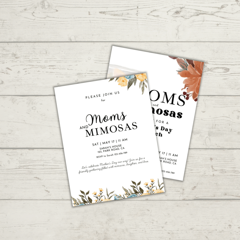 Mother’s Day Moms & Mimosas Brunch Invite PLR – Snazzy Designs PLR