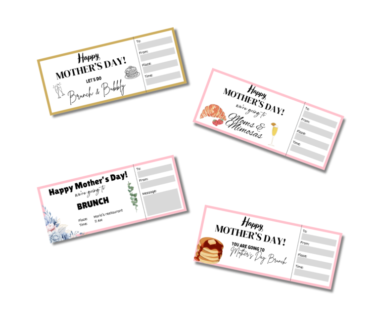 Mother’s Day Brunch Tickets PLR – Snazzy Designs PLR
