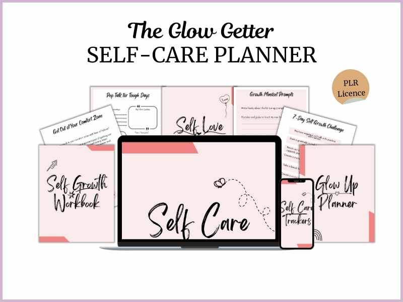 Click Here for Glow Getter Self-care Planner PLR