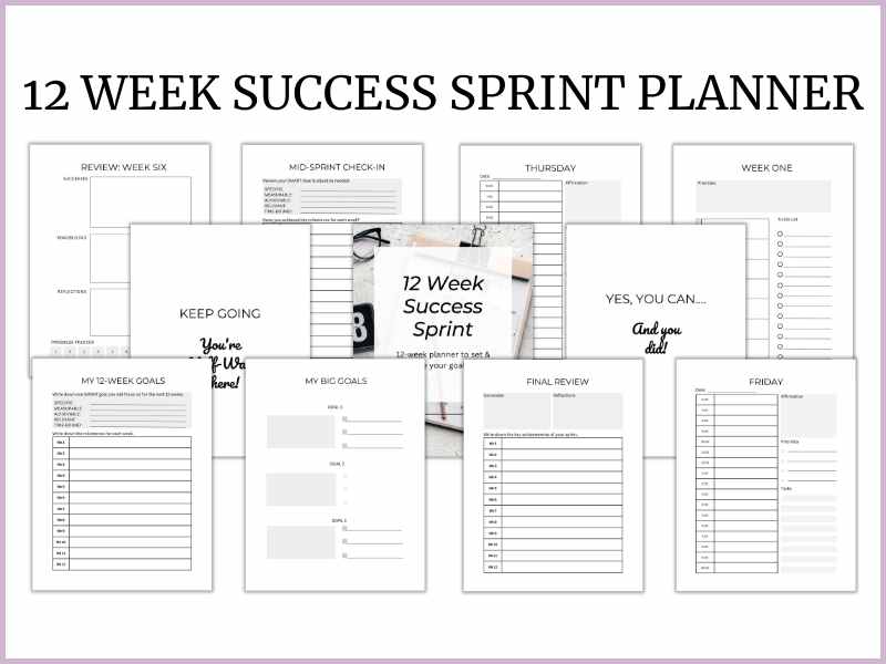 Click Here for 12 Week Success Sprint Planner PLR