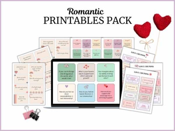 Click Here for Romantic Printables Pack PLR